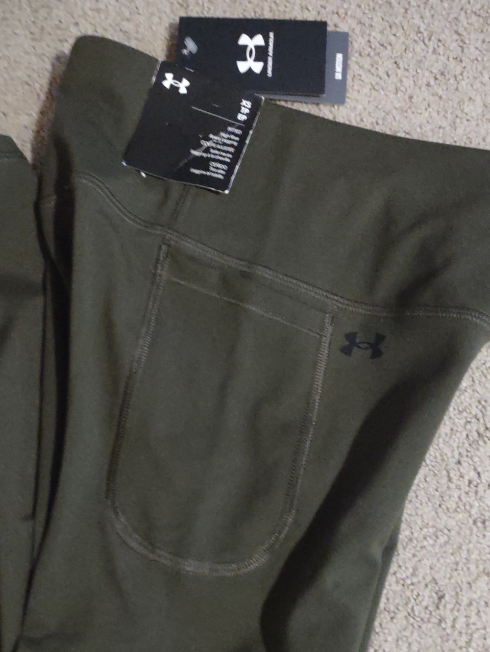 UA Motion Ankle Legging, High Rise, XS, Olive Green, New With Tags - Picture 7 of 7
